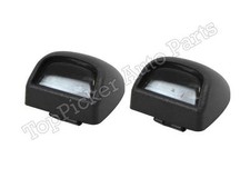 For 2007-2013 Silverado Sierra Rear Bumper License Light Lens Black Set