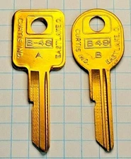 Vintage Curtis B48 B49 A & B Gold Aluminum key set fits 1971 75 79 83 to 86 GM