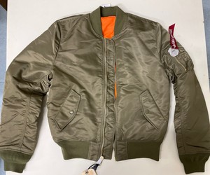 New Alpha Industries Ma 1 Slim Fit Bomber Jacket Vintage Olive Men S Size Medium Ebay