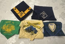 Vintage Boy Scouts of America Neckerchief Lot Of 5 Cub Scouts 1950 s- 60 s MA