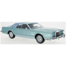 Model Car Group 1:18 Scale Lincoln Continental Mark V Light Blue Metallic