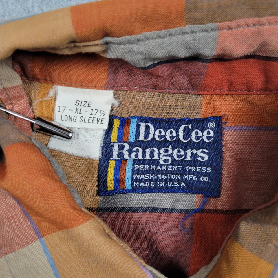 Camisa De Colección Dee Cee Rangers Hombres XL 70s Loca En EE. UU. Western Pearl Snap Vaquero Foto 4 de 4