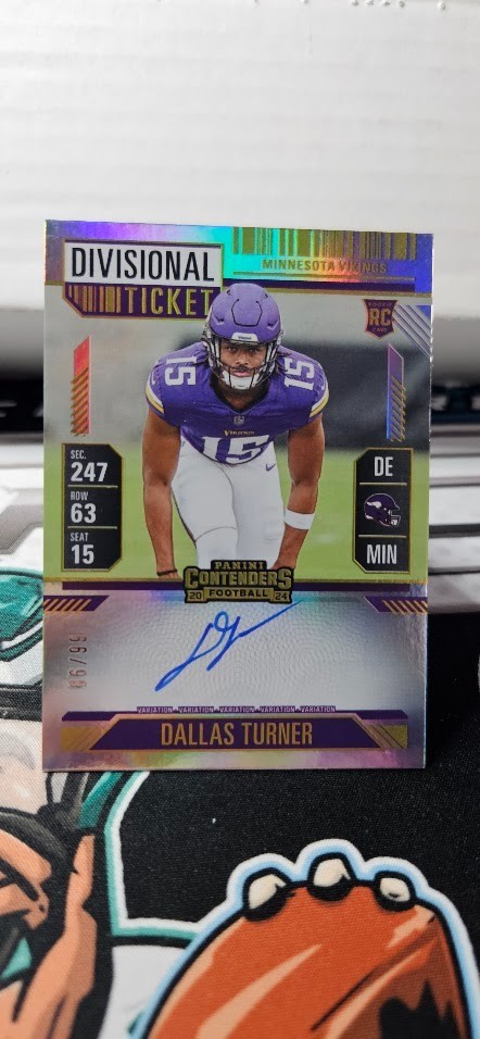 2024 Panini Contenders #123 Dallas Turner Divisional Ticket #/99