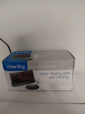 Wake Assure Alarm Clock with Bed Shaker by Clarity Hearing Loss Low Vision
