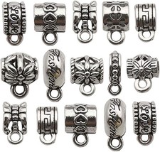 Cylindrical Zinc Alloy Bail Tube Beads - 100 pcs for Stunning Jewelry Design