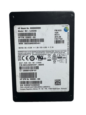 HPE SAMSUNG PM1633 920GB 2.5'' SAS SSD 12Gbps/512b/s/Tested/PERFECT 100% HEALTH
