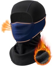 Winter Ski Mask Fleece Balaclava with Movable Deisgn for Men Women 1 Dpblue