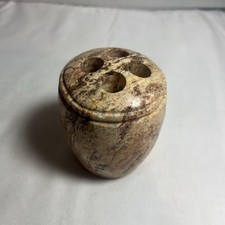 Heavy Waterstone Genuine Marble made in Mexico Toothbrush Holder 4  
