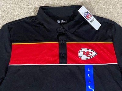 NWT NFL Team Apparel x Kansas City Chiefs Golf Shirt L Black Polo