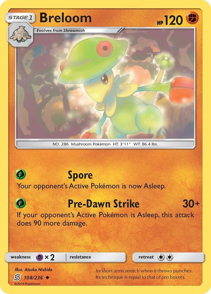 Breloom 108/236 SM - Unified Minds NM Pokémon TCG