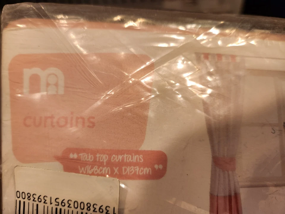 Mothercare Confetti Party Tab Top Curtains 168x137cm Pair + Tiebacks - NEW - Image 3 of 4