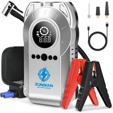 Jump Starter Air Compressor Lithium Polymer 6000A 260 PSI for Cars and Trucks