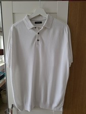 Remus Uomo Men's Polo Size XXL Short Sleeve 100%Cotton  White