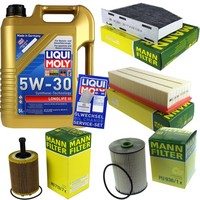 Mann Inspektionspaket 5L Liqui Moly Longlife 5W-30 FüR VW Touran 2.0 TDI 16V 1.9