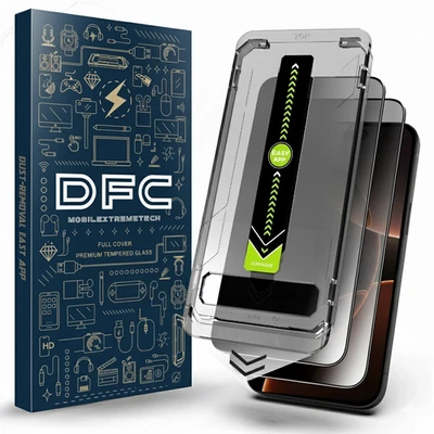 DFC 2Pack Privacy Tempered Glass Screen Protector Easy App for Samsung S24 S25 Ultra