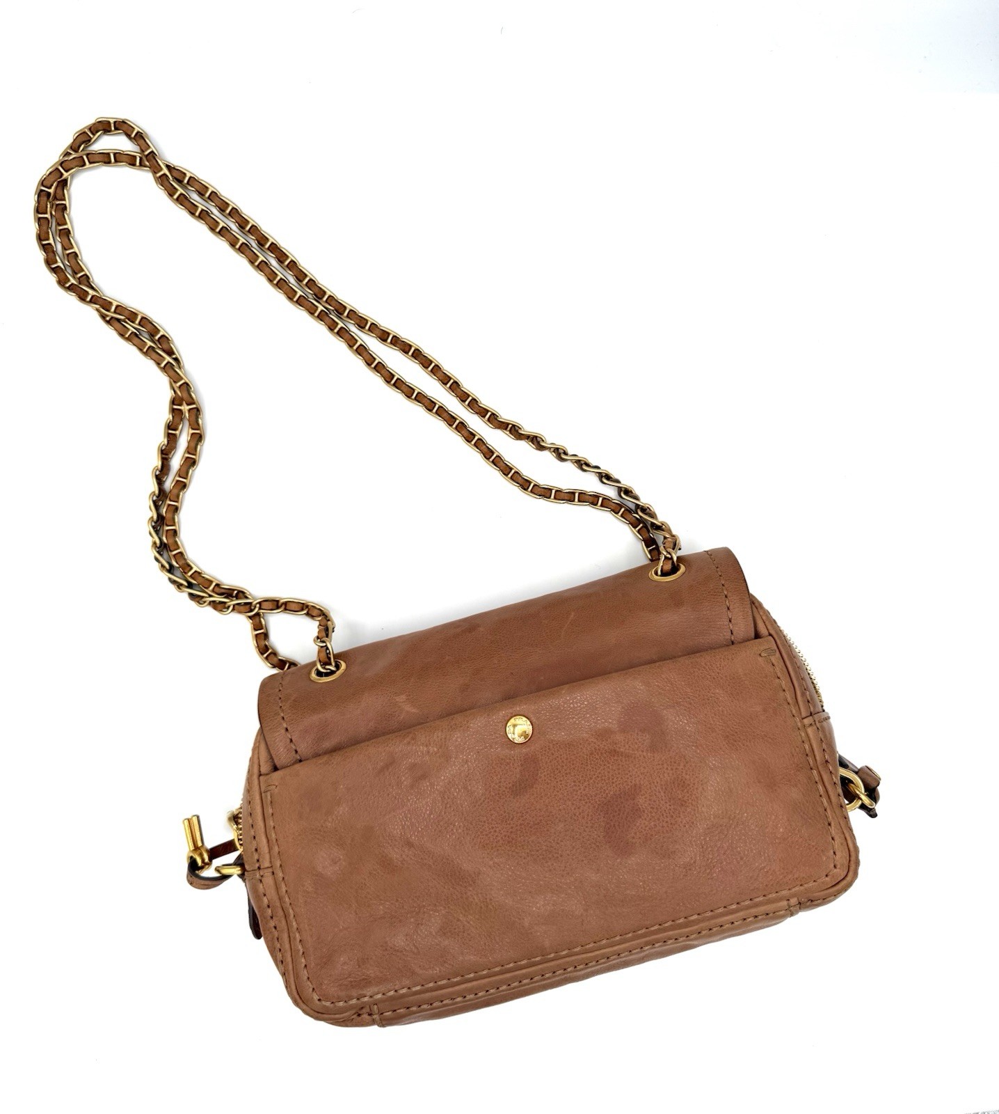 Prada Glance Brown Calfskin Chain Flap Bag thumbnail 2