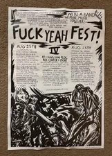 RAYMOND PETTIBON / F**K YEAH FEST IV! 2007 / Echo Park, CA / 17 x 25" POSTER