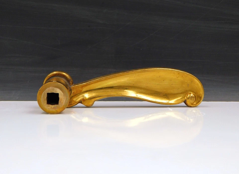 ▨ 7X7mm ancienne Poignée, Bequille de porte en Bronze, Style Louis XV - Photo 3/4