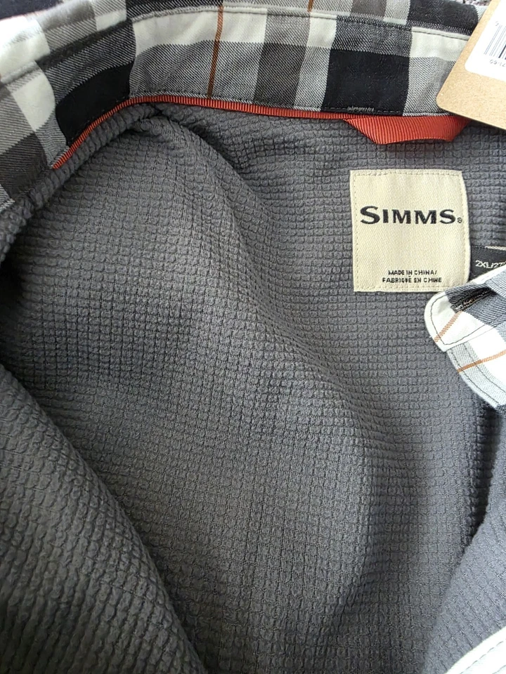 Camisa Simms Coldweather, Gunmetal Logan Plaid, XXL, Nueva Con Etiquetas Foto 4 de 4
