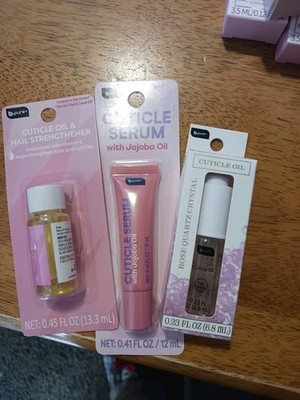 b.pure Cuticle Oil, Serum & Nail Strengthener Set with Jojoba Oil, Vitamin E