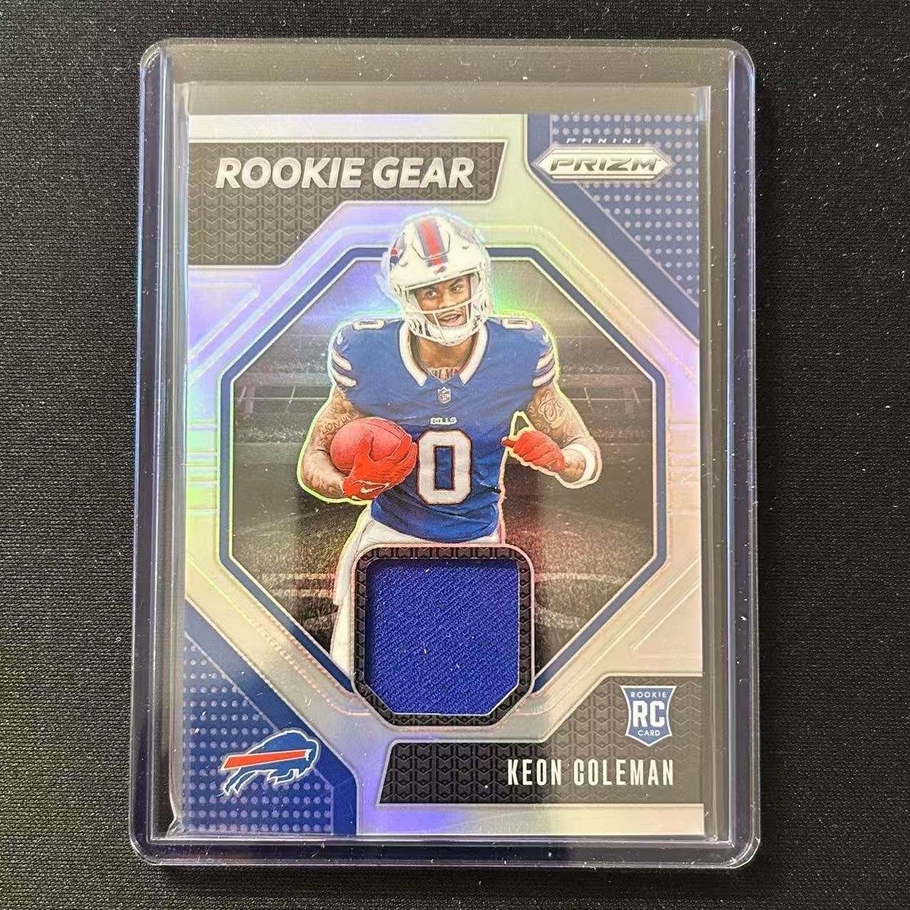 👙XT 2024 PANINI PRIZM FOOTBALL ROOKIE GEAR JERSEY SILVER PRIZM RC KEON COLEMAN