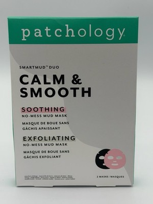 Patchology SmartMud Duo Calm & Smooth Mud Mask Set NEW 2 Masks Detox Pore Glow
