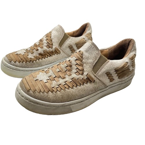 Agave Sky Dakota Tennis Shoe. Leather Woven Aztec. Size 7