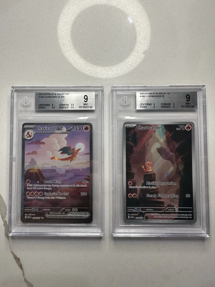 Pokemon Charizard EX 151 #199/165 + Charmander #168/172 BGS 9 Sequential! - Image 2 of 4