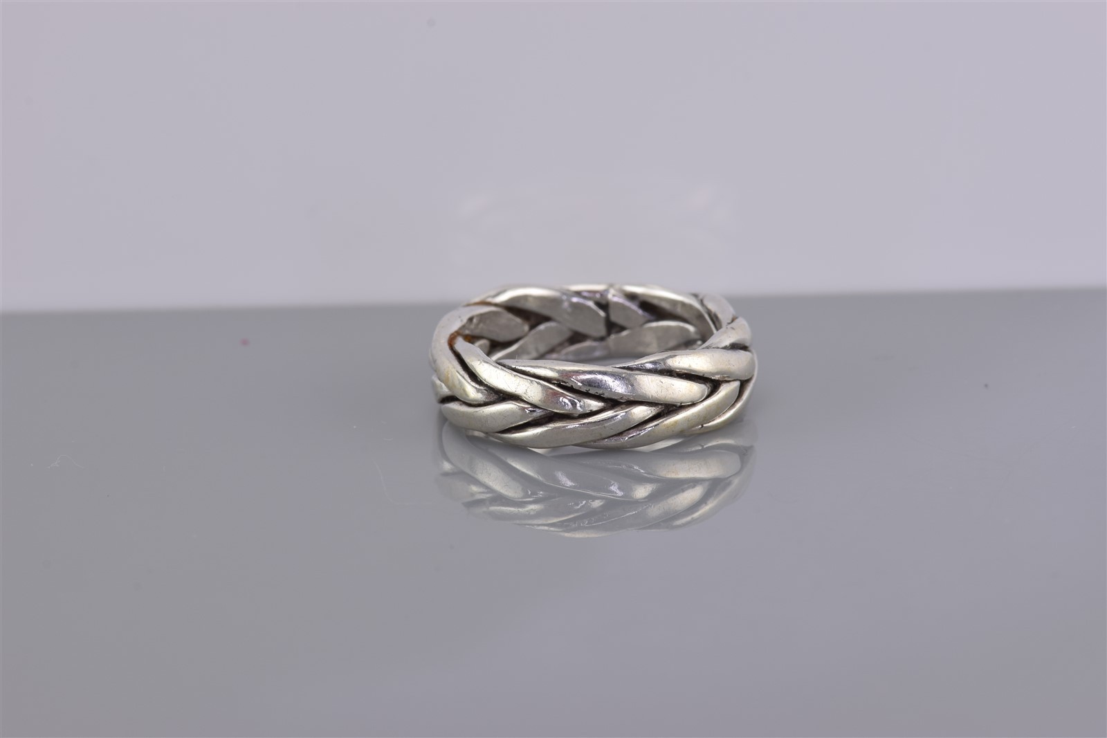 Sterling Silver 6mm Solid Braided Multi Band Ring… - image 7