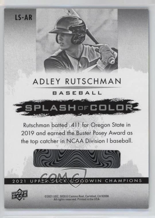 2021 Upper Deck Goodwin Champions Bounty Code Cards Tier 2 Adley Rutschman - Image 2 of 2
