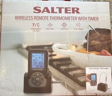 Salter kabelloses Fleischthermometer mit Fernbedienung und Timer 130 Fuß Reichweite