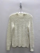 Kensie Size XS White Fuzzy Ladies Sweater