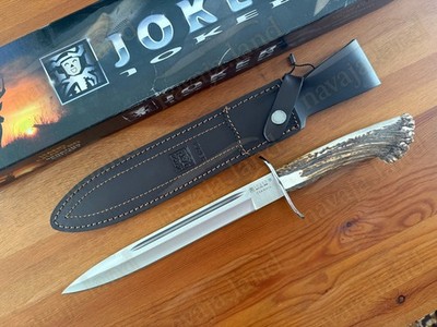 Joker Chamois Hunting Knife 10” MOVA Blade | Deer Antler Handle