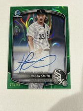2025 Bowman Chrome Hagen Smith Auto Green Lava /99 White Sox
