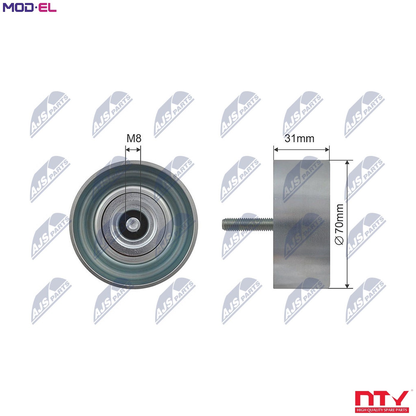 DEFLECTIONGUIDE PULLEY VRIBBED BELT RNK-DW-005 FOR SAAB CHEVROLET OPEL