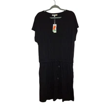 NWT C&C California Black Knee Length Stretch Dress Size Large