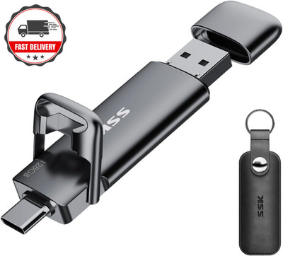 SSK 128GB USB C Laufwerk bis 550MB/s, schneller USB Stick Dual Drive Typ-c +USB A