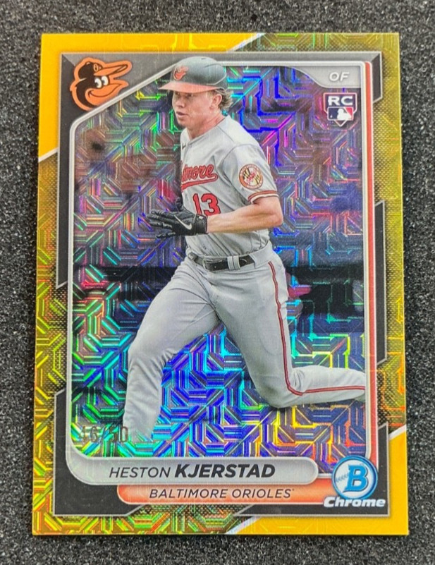 2024 Bowman Chrome Mega Box Heston Kjerstad RC Mojo Refractor #44 /50 GOLD