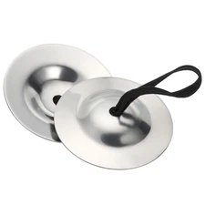 Finger Cymbals, 1 Pcs 2.08 Diameter Iron Silver