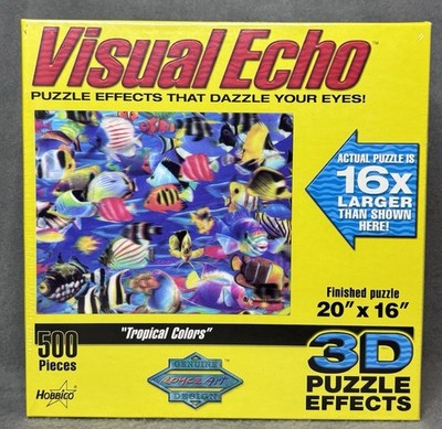 Visual Echo 3D Puzzle Effects Tropical Colors 500 Piece Sealed Puzzle NIB