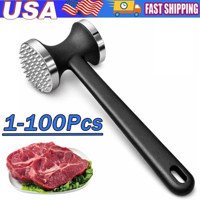 8.9-inch Double-Sided Stainless Steel Meat Tenderizer Steak Hammer Lot