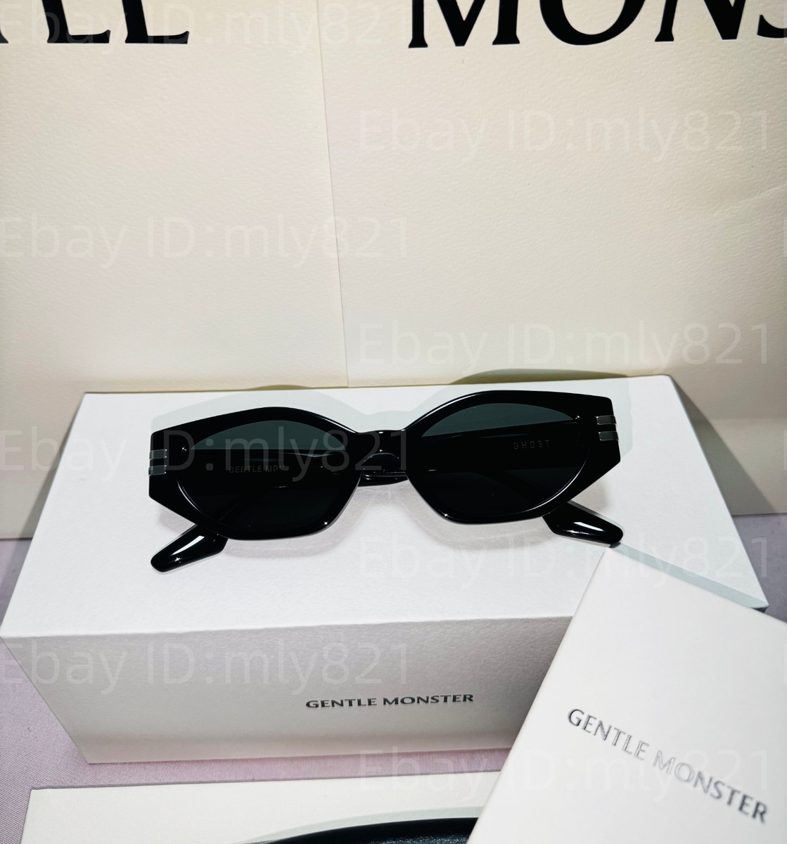 GentleMonster Sunglasses Ghost 01 Black Frame Black Lenses | eBay