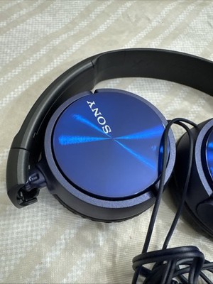 Sony MDR-ZX110AP BLUE Wired Overhead Headphones with Microphone