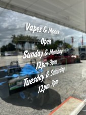Custom Vinyl Decal Sticker Business Store Hours, White, 9"x11" Window Door