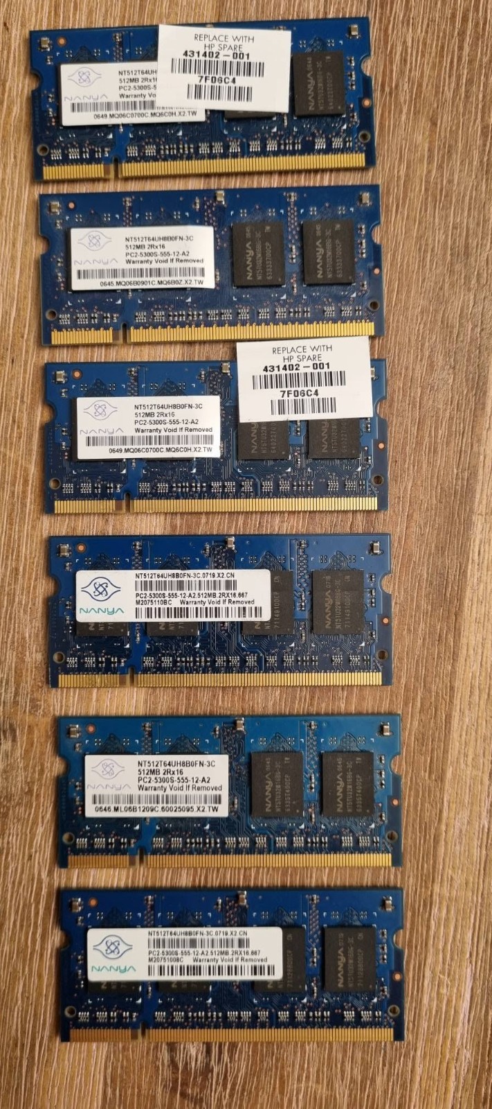 Memoria RAM HP Originale 431402-001 512MB DDR2 SO-DIMM Notebook Compaq HP Nanya