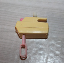 Vintage Barbie Wind-Up Yellow Kitchen Hand Mixer with Pink Moving Beaters