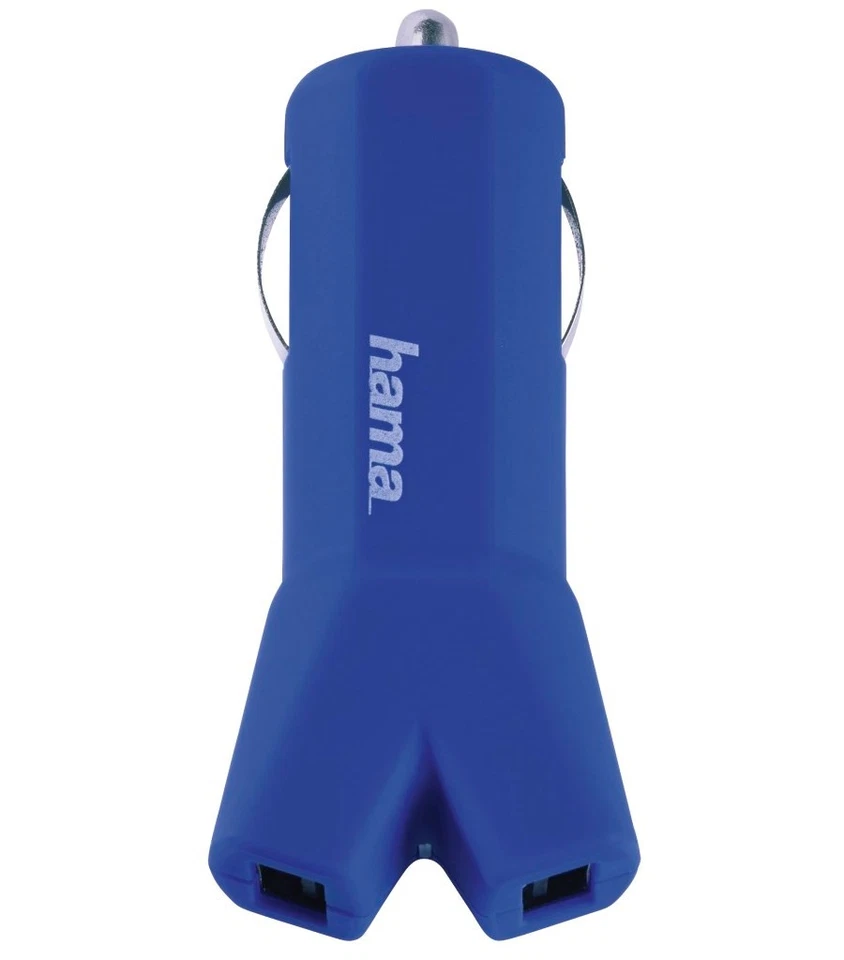 Hama 3,4A 2-Port USB Auto Schnell-Ladegerät Kfz Adapter für Tablet PC iPad Blau - Bild 3 von 4