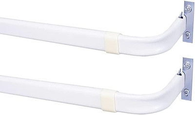 Heavy Duty Single Rod,Lock Seam Curtain Rod 28 to 48-Inch Adjustable Width, 2 1/