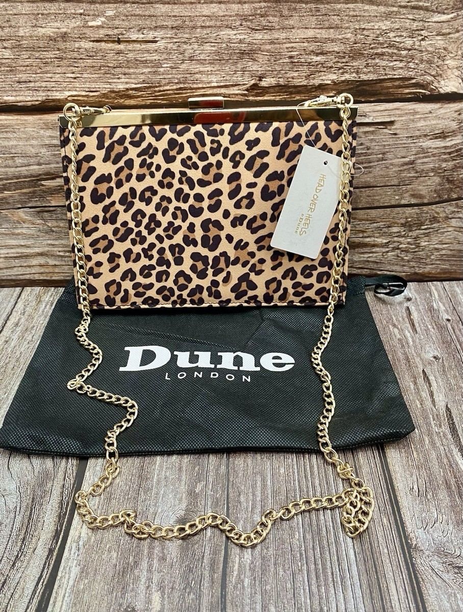 Dune Leopard Print Bag Crossbody Detachable Chain Strap UK