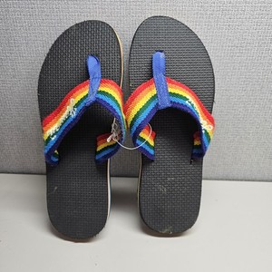 Vintage Rainbow Strip Sandals (Mens) Men main image 3